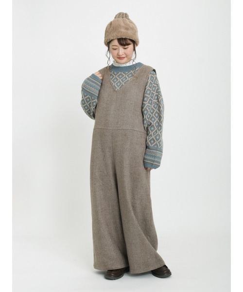 Samansa Mos2（サマンサ モスモス）の「ジャカードクルーカーディガン（カーディガン/ボレロ・レディース・ブルー/ブラック/ネイビー・ﾌﾘ-）」の5枚目の写真