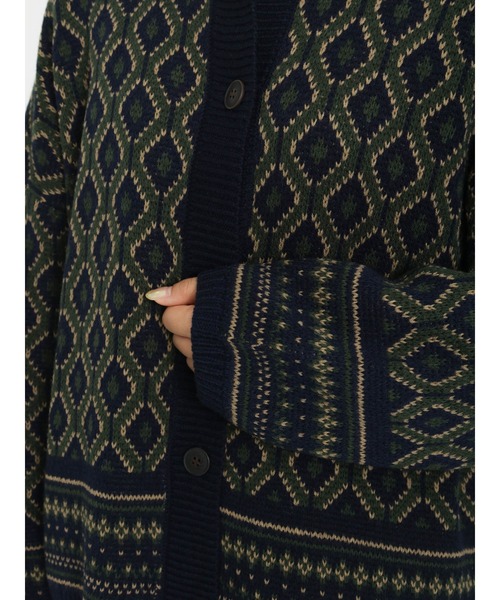 Samansa Mos2（サマンサ モスモス）の「ジャカードクルーカーディガン（カーディガン/ボレロ・レディース・ブルー/ブラック/ネイビー・ﾌﾘ-）」の18枚目の写真