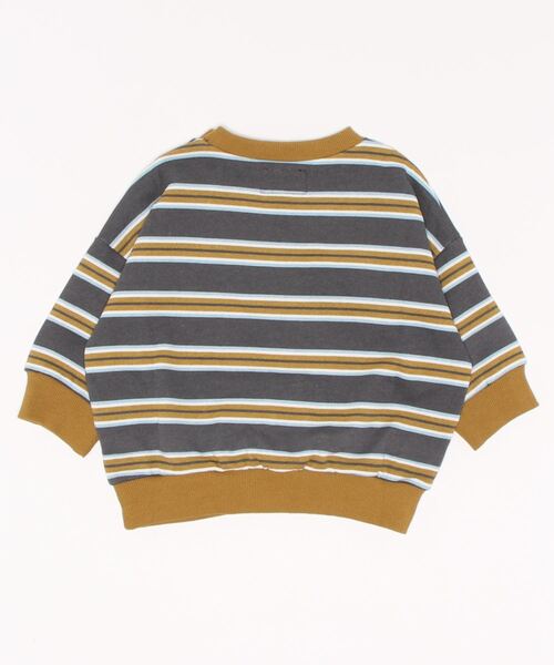 BIG FIELD（ビッグフィールド）の「ボーダースウェット（80～150cm）（スウェット・キッズ・チャコール/ブルー/ホワイト・110/120/95/100/90/130/140/150/80）」の8枚目の写真