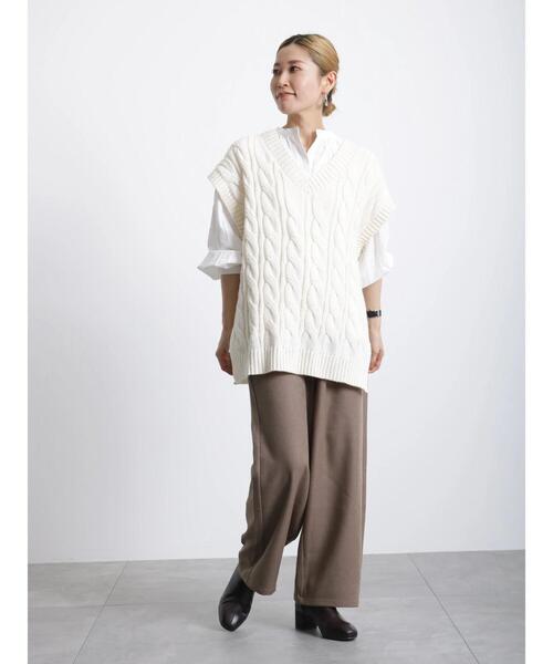 Samansa Mos2 blue（サマンサモスモスブルー）の「イージーパンツ（その他パンツ・レディース・グリーン/ブラウン/ブラック/ブルー・ﾌﾘ-）」の12枚目の写真