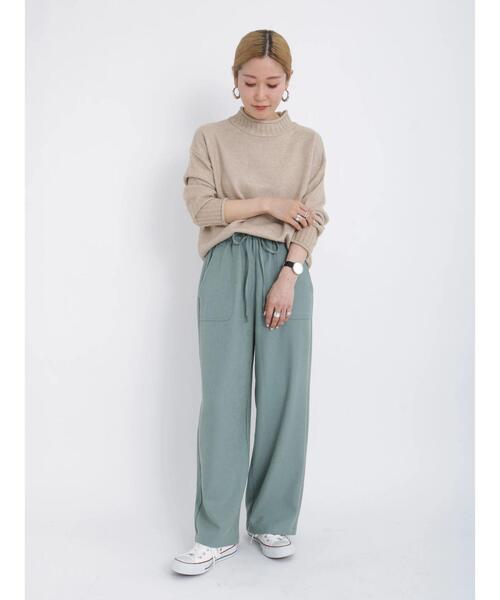 Samansa Mos2 blue（サマンサモスモスブルー）の「イージーパンツ（その他パンツ・レディース・グリーン/ブラウン/ブラック/ブルー・ﾌﾘ-）」の19枚目の写真