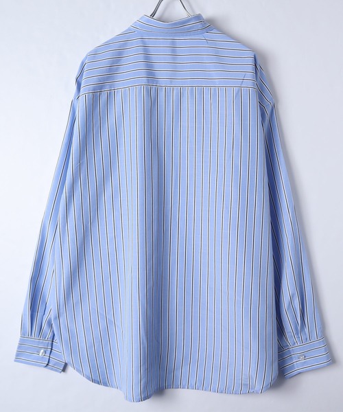 VISION STREET WEAR（ヴィジョンストリートウェア）の「【VISION STREET WEAR】ストライプシャツ / ギンガムチェックシャツ（シャツ/ブラウス・レディース・ブラック/サックスブルー/ブルー/グリーン系1/イエロー系2/グリーン系2/パープル/イエロー系1・MEDIUM/LARGE/X-LARGE）」の20枚目の写真