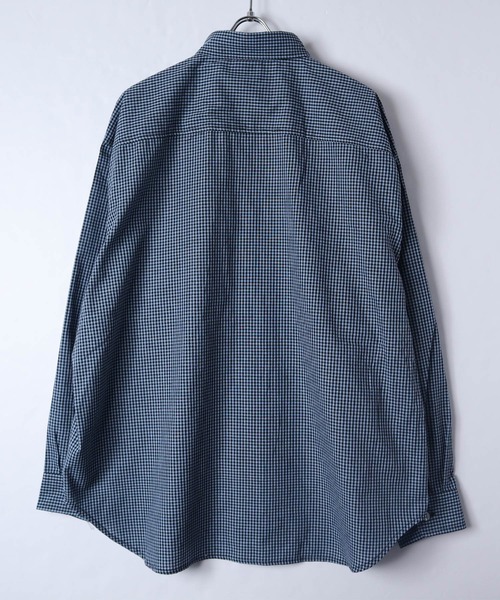 VISION STREET WEAR（ヴィジョンストリートウェア）の「【VISION STREET WEAR】ストライプシャツ / ギンガムチェックシャツ（シャツ/ブラウス・レディース・ブラック/サックスブルー/ブルー/グリーン系1/イエロー系2/グリーン系2/パープル/イエロー系1・MEDIUM/LARGE/X-LARGE）」の22枚目の写真