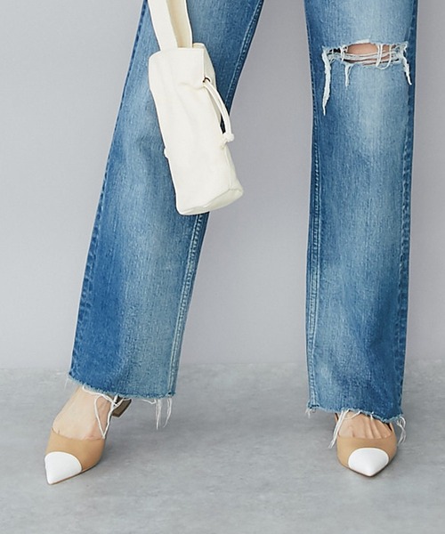 RIVE DROITE(リヴドロワ)の「つま先のバイカラーで華やかな足元に/バイカラーパンプス(パンプス・レディース・オフホワイト/ベージュ・S/M/L)」の12枚目の写真