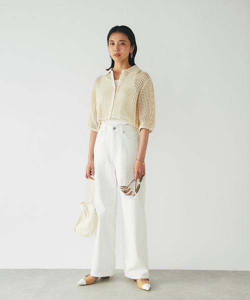 RIVE DROITE(リヴドロワ)の「つま先のバイカラーで華やかな足元に/バイカラーパンプス(パンプス・レディース・オフホワイト/ベージュ・S/M/L)」の10枚目の写真