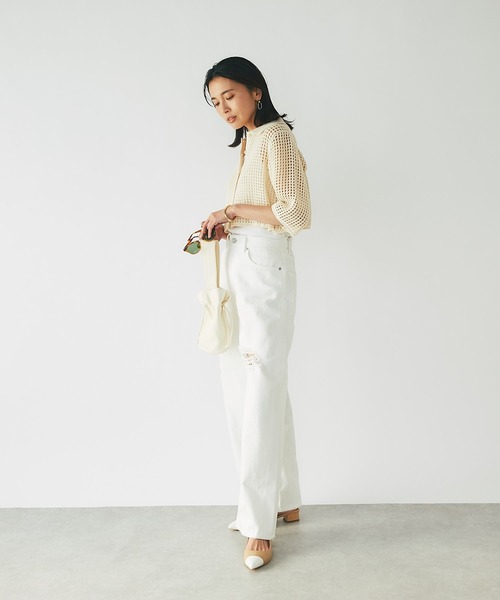 RIVE DROITE(リヴドロワ)の「つま先のバイカラーで華やかな足元に/バイカラーパンプス(パンプス・レディース・オフホワイト/ベージュ・S/M/L)」の4枚目の写真