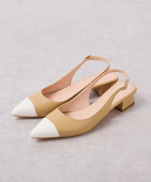 RIVE DROITE(リヴドロワ)の「つま先のバイカラーで華やかな足元に/バイカラーパンプス(パンプス・レディース・オフホワイト/ベージュ・S/M/L)」の7枚目の写真