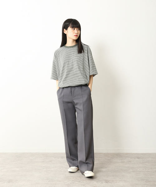 UNFOLLOW（アンフォロー）の「【FOLL / フォル】パーフェクトボーダーT(ルーズ)（Tシャツ/カットソー・メンズ・ブラック/カーキ/ネイビー・FREE）」の11枚目の写真