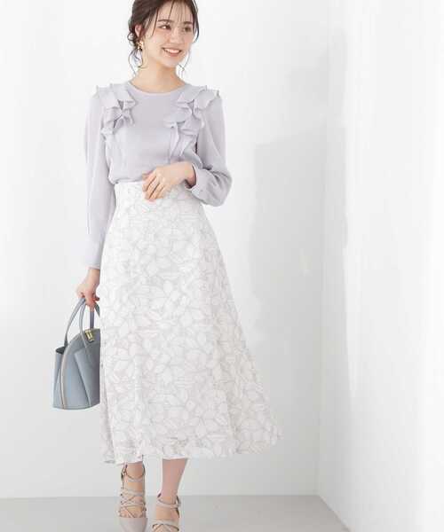 PROPORTION BODY DRESSING（プロポーションボディドレッシング）の「ラッフルブラウス / 1213110200（シャツ/ブラウス・レディース・オフホワイト/グレー/カーキ・SMALL/MEDIUM）」の5枚目の写真