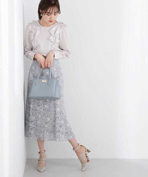 PROPORTION BODY DRESSING（プロポーションボディドレッシング）の「ラッフルブラウス / 1213110200（シャツ/ブラウス・レディース・オフホワイト/グレー/カーキ・SMALL/MEDIUM）」の7枚目の写真