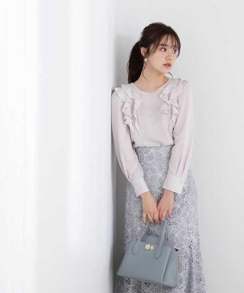 PROPORTION BODY DRESSING（プロポーションボディドレッシング）の「ラッフルブラウス / 1213110200（シャツ/ブラウス・レディース・オフホワイト/グレー/カーキ・SMALL/MEDIUM）」の8枚目の写真