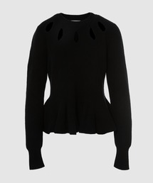 SLIM FIT CREW NECK PEPLUM JUMPER