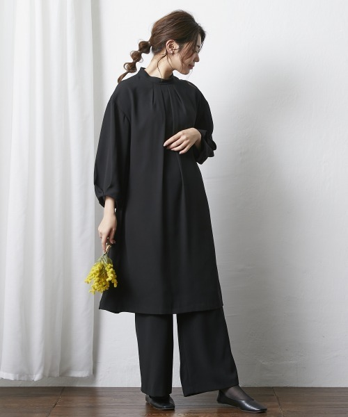 Neina（ネイナ）の「【喪服・礼服】＜Neina＞洗える防しわタックデザインワンピース＋ワイドパンツセットアップ＜大きいサイズ有＞（スーツセット・レディース・ブラック・3L/M/LL/L/5L/4L）」の17枚目の写真