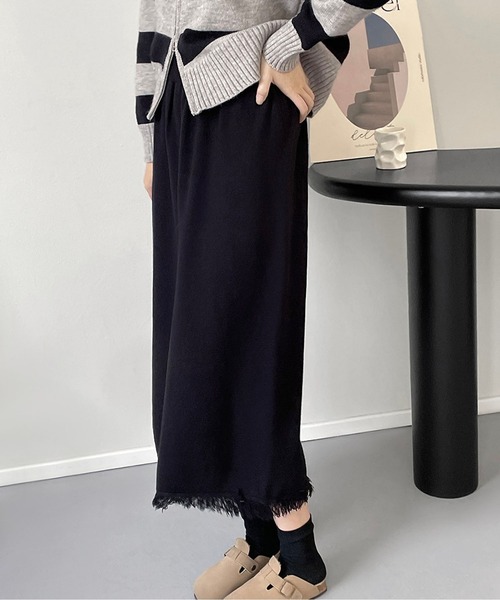 MAISON DE THERESE（メゾン ド テレーズ）の「ニットストレートスカート（スカート・レディース・アイボリー/モカ/ブラウン/グレー/ダークグレー/ブラック・M）」の10枚目の写真