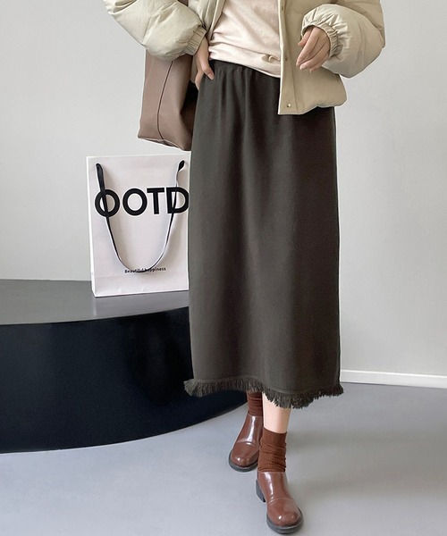 MAISON DE THERESE（メゾン ド テレーズ）の「ニットストレートスカート（スカート・レディース・アイボリー/モカ/ブラウン/グレー/ダークグレー/ブラック・M）」の19枚目の写真