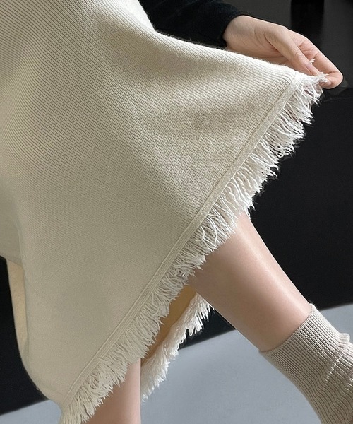 MAISON DE THERESE（メゾン ド テレーズ）の「ニットストレートスカート（スカート・レディース・アイボリー/モカ/ブラウン/グレー/ダークグレー/ブラック・M）」の21枚目の写真