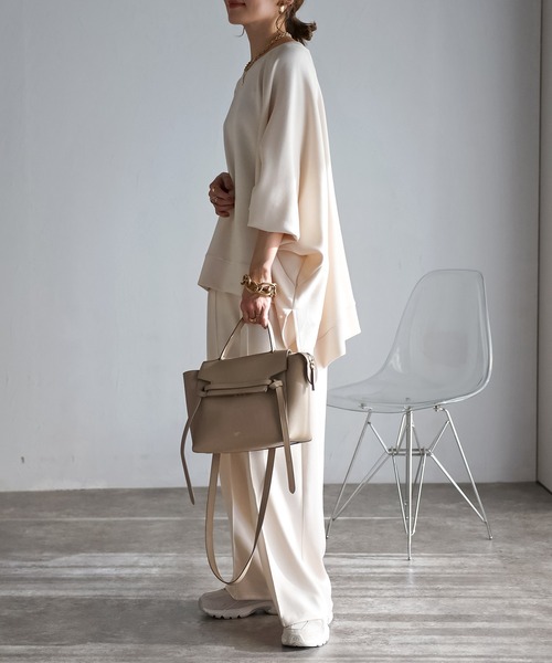 Bonjour Sagan（ボンジュールサガン）の「ストレッチドルマンスウェット（スウェット・レディース・アイボリー/ベージュ/グレー/ブラウン・FREE）」の19枚目の写真