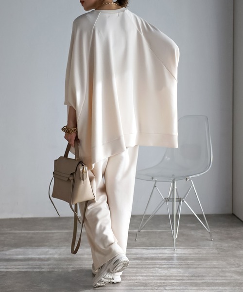 Bonjour Sagan（ボンジュールサガン）の「ストレッチドルマンスウェット（スウェット・レディース・アイボリー/ベージュ/グレー/ブラウン・FREE）」の21枚目の写真