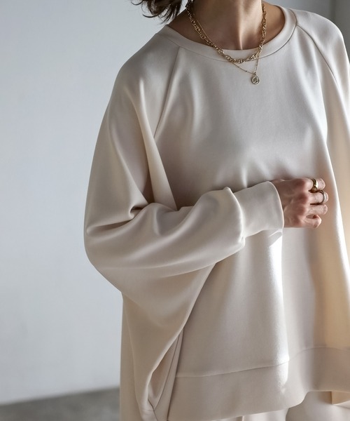 Bonjour Sagan（ボンジュールサガン）の「ストレッチドルマンスウェット（スウェット・レディース・アイボリー/ベージュ/グレー/ブラウン・FREE）」の22枚目の写真