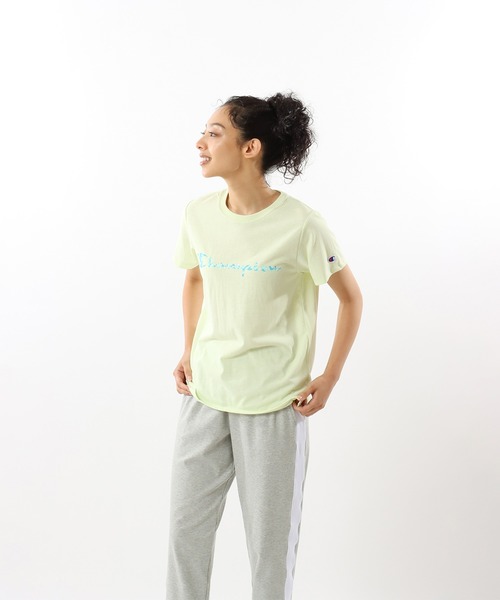 Champion(チャンピオン)の「【Champion/チャンピオン】レディース スポーツ ショートスリーブTシャツ(Tシャツ/カットソー・レディース・ライトグリーン系/ホワイト×グリーン/ホワイト系その他4/ピンク系その他2・MEDIUM/LARGE)」の15枚目の写真
