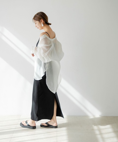 rectangle（レクタングル）の「カップ付キャミワンピース（ワンピース・レディース・ブラック/ブラウン/オートミール/チャコールグレー・FREE）」の20枚目の写真