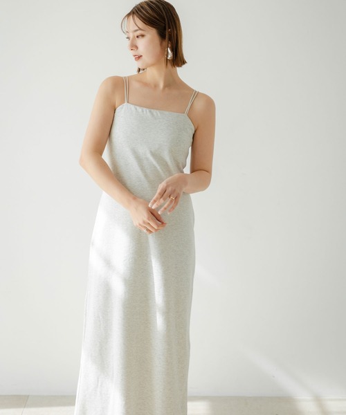 rectangle（レクタングル）の「カップ付キャミワンピース（ワンピース・レディース・ブラック/ブラウン/オートミール/チャコールグレー・FREE）」の14枚目の写真