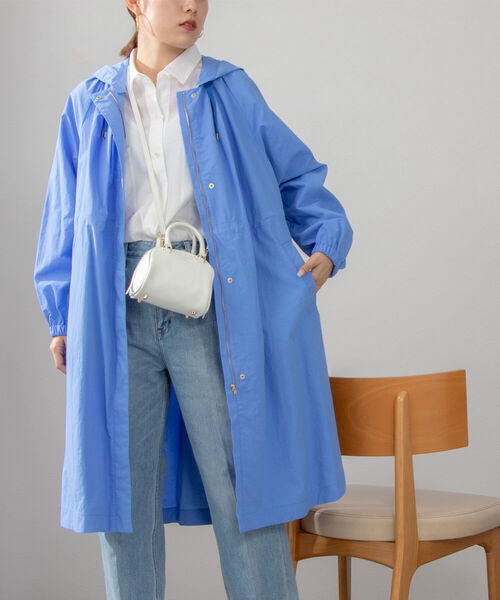 NOLLEY’S（ノーリーズ）の「【WEB限定カラーあり】ウォッシャブルナイロンタスランコート（その他アウター・レディース・ベージュ/オフホワイト/ネイビー/ブルー・38/36）」の13枚目の写真