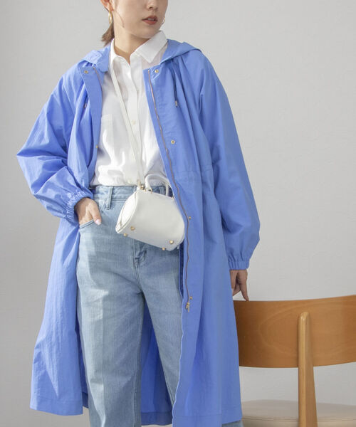 NOLLEY’S（ノーリーズ）の「【WEB限定カラーあり】ウォッシャブルナイロンタスランコート（その他アウター・レディース・ベージュ/オフホワイト/ネイビー/ブルー・38/36）」の12枚目の写真