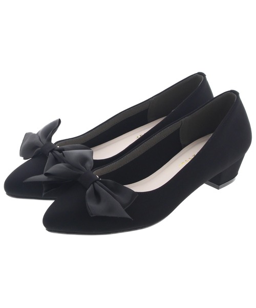 JELLY BEANS（ジェリービーンズ）の「【WEB限定】2WAYリボンポインテッドトゥパンプス(217-10275)JELLY BEANS(ジェリービーンズ)（パンプス・レディース・ブラック/グレイッシュベージュ/ラベンダー・22.5/23/23.5/24/24.5/22/25）」の4枚目の写真