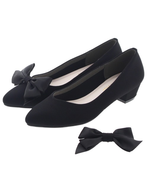 JELLY BEANS（ジェリービーンズ）の「【WEB限定】2WAYリボンポインテッドトゥパンプス(217-10275)JELLY BEANS(ジェリービーンズ)（パンプス・レディース・ブラック/グレイッシュベージュ/ラベンダー・22.5/23/23.5/24/24.5/22/25）」の15枚目の写真