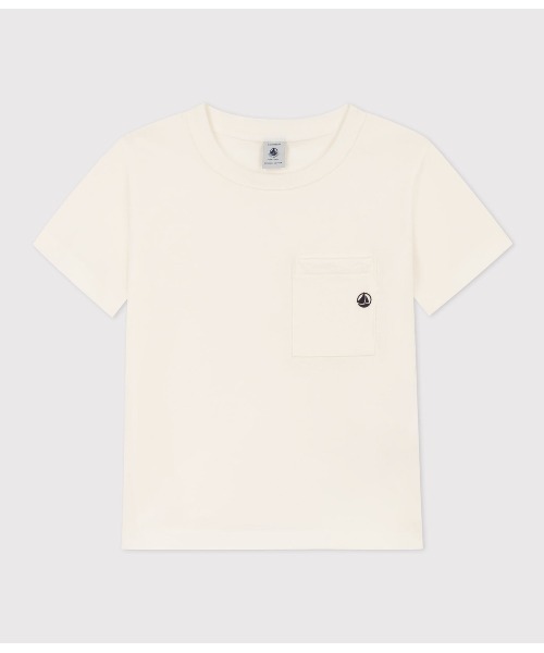 PETIT BATEAU（プチバトー）の「コットン半袖Ｔシャツ（Tシャツ/カットソー・キッズ・オフホワイト/ダークネイビー・5YEAR/4YEAR/3YEAR）」の4枚目の写真