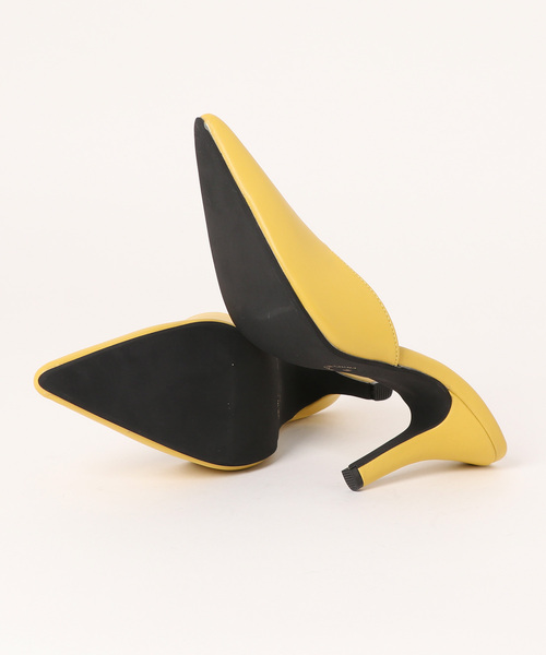 ANAP(アナップ)の「スクエアカットミュール(パンプス・レディース・ホワイト/ブラック/イエロー×グリーン・LL/L/S/M)」の6枚目の写真