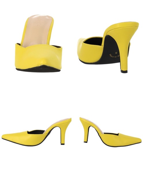 ANAP(アナップ)の「スクエアカットミュール(パンプス・レディース・ホワイト/ブラック/イエロー×グリーン・LL/L/S/M)」の11枚目の写真