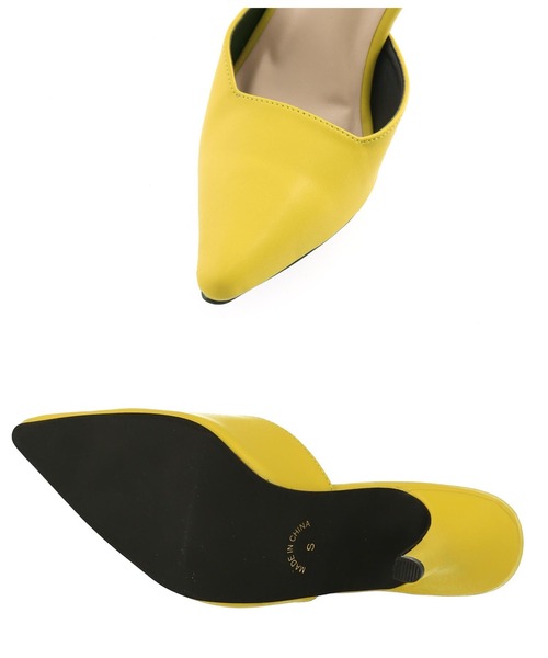 ANAP(アナップ)の「スクエアカットミュール(パンプス・レディース・ホワイト/ブラック/イエロー×グリーン・LL/L/S/M)」の8枚目の写真