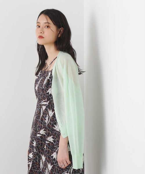 N.(N. Natural Beauty Basic)(エヌエヌナチュラルビューティーベーシック)の「◆レヴィータVカーディガン(カーディガン/ボレロ・レディース・オフホワイト/ブラック/モカ/ミント/ブラック系その他・MEDIUM)」の18枚目の写真