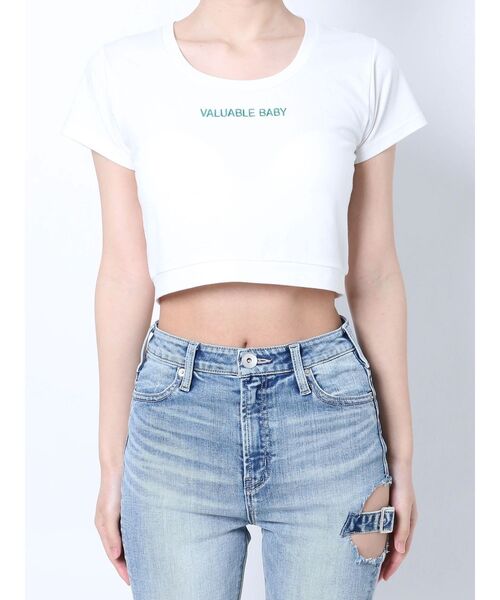GYDA（ジェイダ）の「VALUABLE BABY クロップドTシャツ（Tシャツ