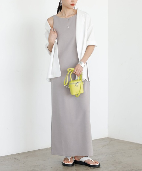 GeeRA(ジーラ)の「アメスリストレッチポンチワンピース(ワンピース・レディース・ブラック/グレー・LARGE/MEDIUM)」の1枚目の写真