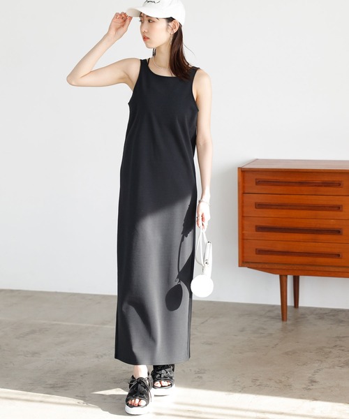 GeeRA(ジーラ)の「アメスリストレッチポンチワンピース(ワンピース・レディース・ブラック/グレー・LARGE/MEDIUM)」の2枚目の写真