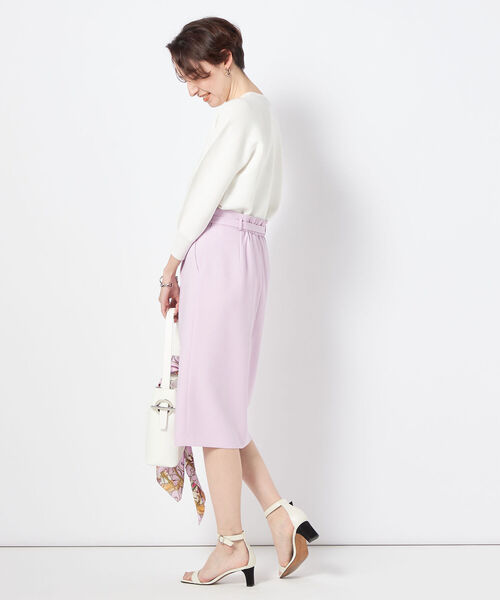 NOLLEY’S Sophi（ノーリーズソフィ）の「ライトダブルクロスベルト付タイトスカート（スカート・レディース・ホワイト/ベビーピンク/グレイッシュベージュ/ブラック・34/38/36）」の8枚目の写真