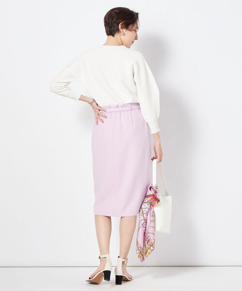 NOLLEY’S Sophi（ノーリーズソフィ）の「ライトダブルクロスベルト付タイトスカート（スカート・レディース・ホワイト/ベビーピンク/グレイッシュベージュ/ブラック・34/38/36）」の9枚目の写真