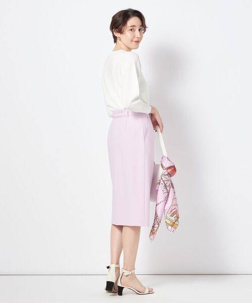 NOLLEY’S Sophi（ノーリーズソフィ）の「ライトダブルクロスベルト付タイトスカート（スカート・レディース・ホワイト/ベビーピンク/グレイッシュベージュ/ブラック・34/38/36）」の10枚目の写真