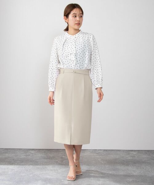 NOLLEY’S Sophi（ノーリーズソフィ）の「ライトダブルクロスベルト付タイトスカート（スカート・レディース・ホワイト/ベビーピンク/グレイッシュベージュ/ブラック・34/38/36）」の14枚目の写真