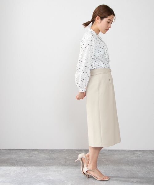 NOLLEY’S Sophi（ノーリーズソフィ）の「ライトダブルクロスベルト付タイトスカート（スカート・レディース・ホワイト/ベビーピンク/グレイッシュベージュ/ブラック・34/38/36）」の15枚目の写真