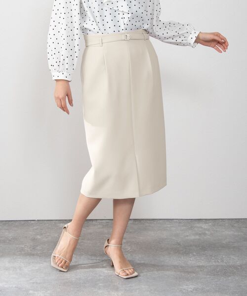 NOLLEY’S Sophi（ノーリーズソフィ）の「ライトダブルクロスベルト付タイトスカート（スカート・レディース・ホワイト/ベビーピンク/グレイッシュベージュ/ブラック・34/38/36）」の16枚目の写真