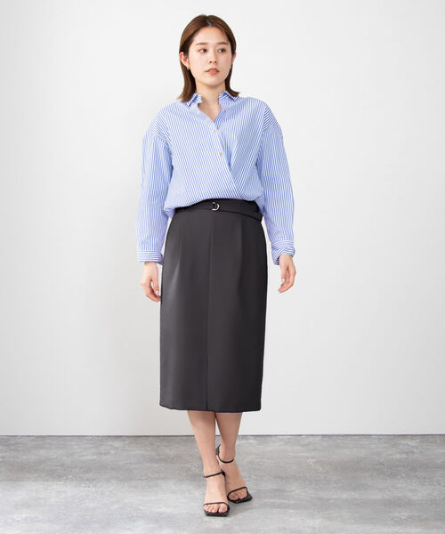 NOLLEY’S Sophi（ノーリーズソフィ）の「ライトダブルクロスベルト付タイトスカート（スカート・レディース・ホワイト/ベビーピンク/グレイッシュベージュ/ブラック・34/38/36）」の17枚目の写真