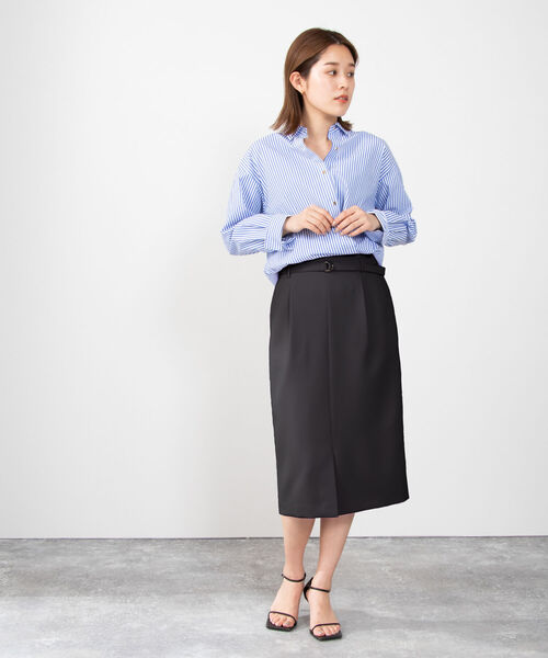 NOLLEY’S Sophi（ノーリーズソフィ）の「ライトダブルクロスベルト付タイトスカート（スカート・レディース・ホワイト/ベビーピンク/グレイッシュベージュ/ブラック・34/38/36）」の18枚目の写真