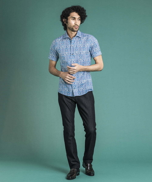MICHEL KLEIN HOMME (ミッシェルクランオム)の「《日本製》リバティ半袖シャツ(シャツ/ブラウス・メンズ・ホワイト/ライトブルー/ブルー・X-LARGE/MEDIUM/LARGE)」の19枚目の写真