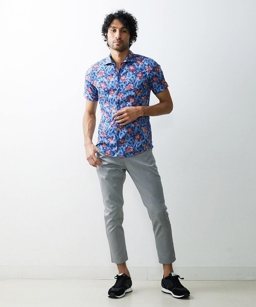 MICHEL KLEIN HOMME (ミッシェルクランオム)の「《日本製》リバティ半袖シャツ(シャツ/ブラウス・メンズ・ホワイト/ライトブルー/ブルー・X-LARGE/MEDIUM/LARGE)」の17枚目の写真