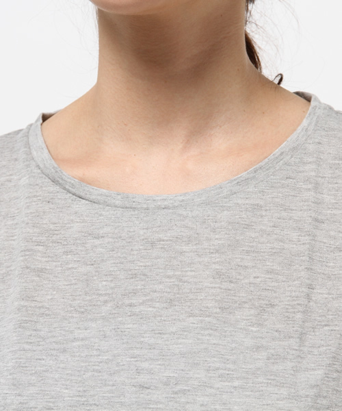 OUTLET(アウトレット)の「【CIAOPANIC TYPY】ロールアップフレンチTシャツ(Tシャツ/カットソー・レディース・ネイビー/ホワイト/イエロー/グレー・FREE)」の8枚目の写真