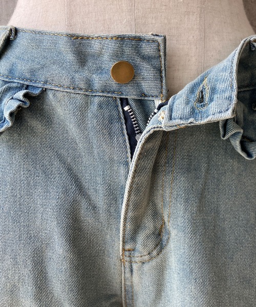 セール】フリルデザインデニムパンツ（デニムパンツ）｜meJane（ミー